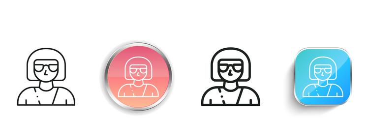 librarian icon thin linear regular and button vector image