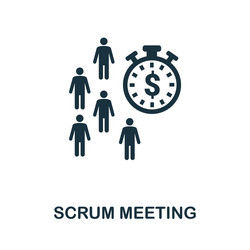 scrum meeting icon simple element from agile vector image