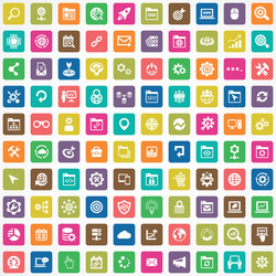 Seo 100 icons universal set for web and ui vector