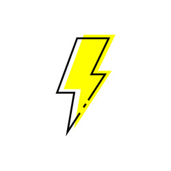 Thunder icon design template isolated Royalty Free Vector
