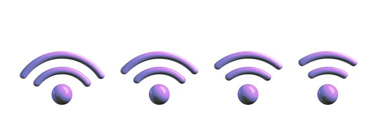 3d wifi icon set symbol of internet wireless vector image