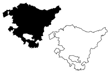 Basque Country Map - Spain vector