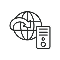 express icon in line design fast delivery vector image