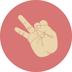 Flat-icon-hand-sign-four-2 Royalty Free Vector Image