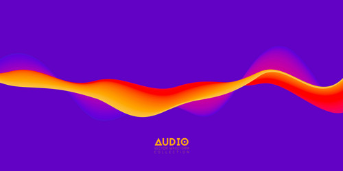 gradient sound wave abstract background colorful vector image