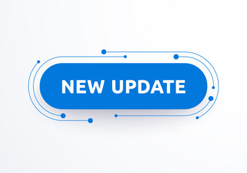 new update button in future technology style vector image