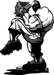 Pitcher Silhouette Vector Image