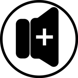 volume up music player button linear icon vector image