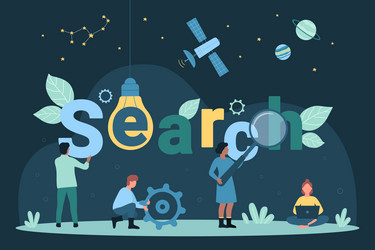 Web search analytics and algorithms dark concept vector