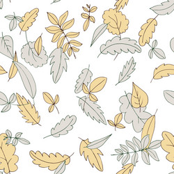 abstract seamless pattern with leaves vector image