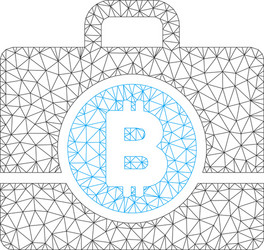 bitcoin case mesh network model vector image