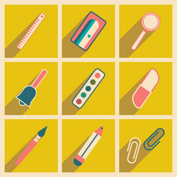 flat with shadow concept and mobile application vector image