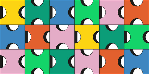 seamless pattern with geometric abstract shapes vector image