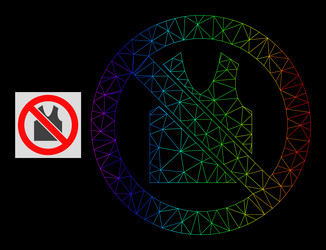 spectral gradient polygonal mesh forbidden open vector image