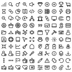 user interface icon set include vector