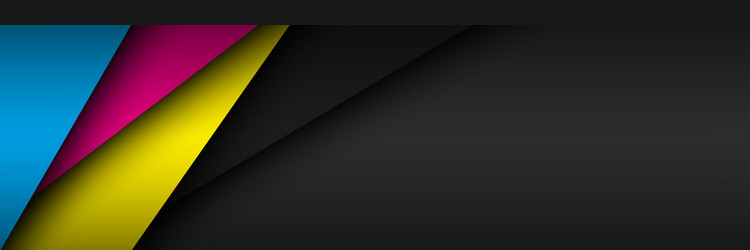 Black material header with overlapped layers vector