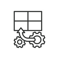 etw logging icon in line design event vector image