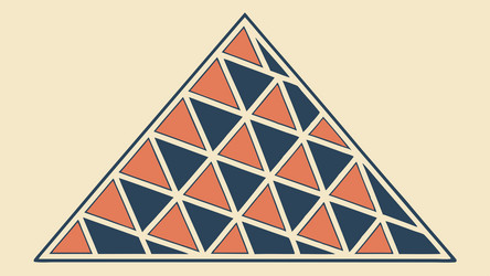 geometric patterned triangle warm tones abstract vector image