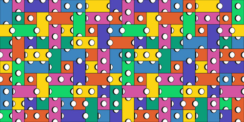 seamless pattern with geometric abstract shapes vector image