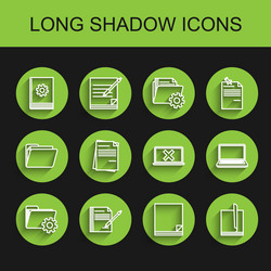 set line folder settings with gears blank vector image