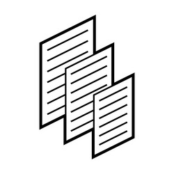 sheets of paper icon in isometry image vector image