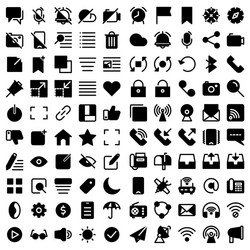 user interface icon set include vector image