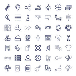 49 internet icons vector