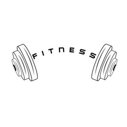 Grunge kettlebell and barbell design template Vector Image