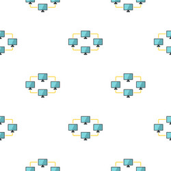 exchange of data between computers pattern flat vector image