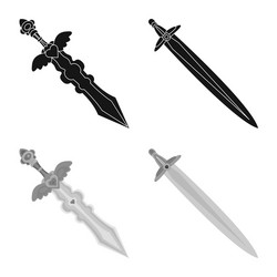 isolated object game and armor icon set vector image