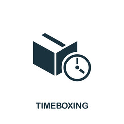 timeboxing icon simple element from agile method vector