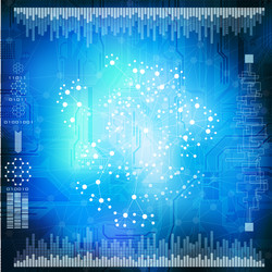 Digital Circuit Board Background vector image