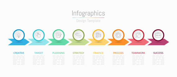 Infographic Data Elements - 8 Options vector image