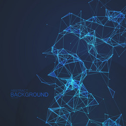 plexus lines and particles background vector image