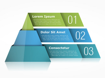 Pyramidal Chart with Three Elements vector image