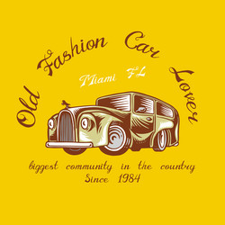 Vintage Muscle Car T-Shirt Art Vector Image