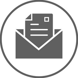 Email Newsletter Icon - Send Message vector image
