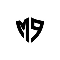 Mp monogram logo with diamond shape and ring Vector Image