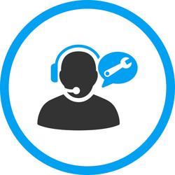 operator service message rounded icon vector image