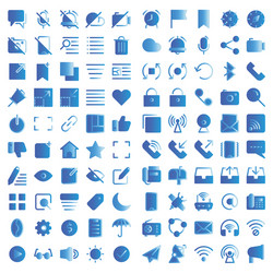 user interface icon set include vector image