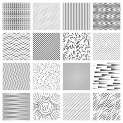 Diagonal Line Pattern Set vector image