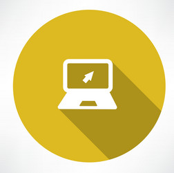 notebook with cursor icon vector image