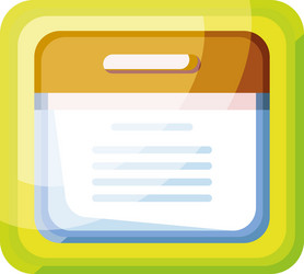 Notes app icon on white background vector