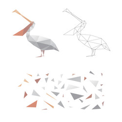 polygonal puzzle game constructor from triangles vector image