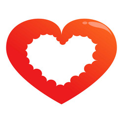 red heart shape creating another vector image