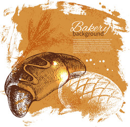 Rustic Bakery Sketch Background Royalty Free Vector Image