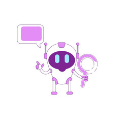 virtual assistant flat color character boy bot vector image