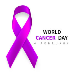 World Cancer Day Ribbon Vector Image