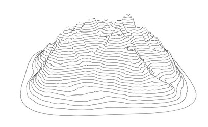 curve lines in shape part mountain range vector image