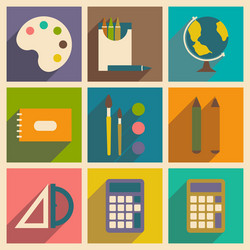 flat with shadow concept and mobile application vector image